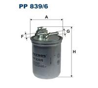 Fuel filter In-Line Filter PP 839/6 FILTRON for VW FORD SEAT