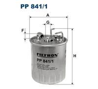 Fuel filter In-Line Filter PP 841/1 FILTRON for MERCEDES-BENZ A-CLASS V-CLASS