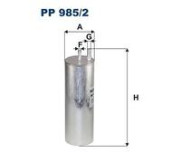 Fuel filter In-Line Filter PP 985/2 FILTRON for VW TRANSPORTER Mk VI Van