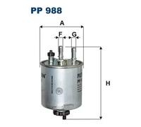 Fuel filter In-Line Filter PP 988 FILTRON for RENAULT TWINGO II KANGOO BE BOP