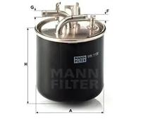Mann Filter In-line Fuel Filter WK 1136 - 108 mm OD, 110 mm H - Fits Audi A8 D3