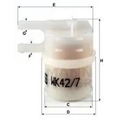 Fuel filter In-Line Filter WK 42/7 MANN-FILTER for MITSUBISHI COLT Mk II L200