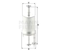 Fuel filter In-Line Filter WK 6015 MANN-FILTER for SEAT VW