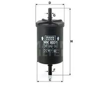 Fuel filter In-Line Filter WK 6031 MANN-FILTER for CITROËN PEUGEOT FIAT ZASTAVA