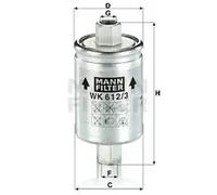 Fuel filter In-Line Filter WK 612/3 MANN-FILTER for ROVER TOYOTA LAND ROVER MG
