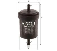 Fuel filter In-Line Filter WK 613/1 MANN-FILTER for FIAT LANCIA AUTOBIANCHI