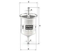 MANN-FILTER WK 66 Fuel Filter - CARS + TRANSPORTERS