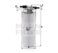Fuel filter In-Line Filter WK 7002 MANN-FILTER for AUDI A6 C6 A6 C6 Avant