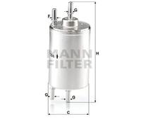 MANN-FILTER Fuel Filter WK 720/6 In-Line 75mm Outer Diameter 183mm Height for Audi Seat
