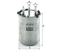 MANN Filter WK8032 Fuel Filter 80mm Outer Diameter 109mm Height Fits Audi A1