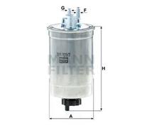 MANN Filter WK829/2 Fuel Filter 80mm Diameter Fits Fiat Doblo Palio Punto Strada