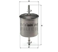 MANN WK832/2 Fuel In-Line Filter 175mm Height Fits Volvo XC90 2.5 T AWD 3.2 AWD