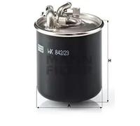 MANN Fuel Filter WK 842/23 x, 100mm Height, Fits Jeep Commander, Mercedes-Benz CLK & Smart