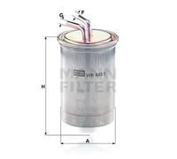 Fuel filter In-Line Filter WK 845/3 MANN-FILTER for FORD MAZDA