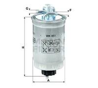 Fuel filter In-Line Filter WK 851 MANN-FILTER for FORD GALAXY I GALAXY MK I VAN