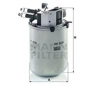 WK9039 Fuel Filter In Line 93mm Outer Diameter 157mm Height Service By Mann