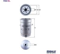 Fuel filter Spin-on Filter KC 101/1 KNECHT for HYUNDAI KIA