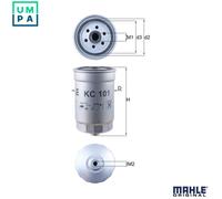 Mahle Fuel Filter KC101 3192226910 3192226910AR 319222BA00 319223E200 3197025850