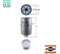 Fuel Filter fits FIAT DOBLO 1.9D 2001 on Mahle 0060816460 46773577 46797378 New