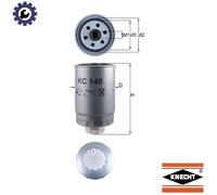 Fuel Filter fits FIAT DOBLO 1.9D 2001 on Mahle 0060816460 46773577 46797378 New