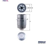 Fuel Filter fits FIAT DOBLO 1.9D 2001 on Mahle 0060816460 46773577 46797378 New