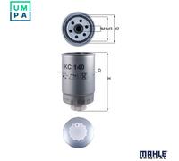 Fuel Filter fits CITROEN RELAY 2.0D 2.2D 2.8D 00 to 04 Mahle 190666 190667 New