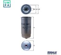 MAHLE KC161 Fuel Filter 81mm Diameter 177mm Height Fits Renault Master Pro