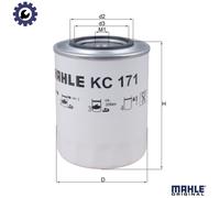 Mahle Original Fuel Filter KC 171 - Fits Iveco, Ford Trucks, Steyr, Case IH, Claas, New Holland