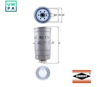 Fuel filter Spin-on Filter KC 179 KNECHT for FIAT KIA