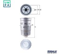 MAHLE Fuel Filter - Spin on - KC18
