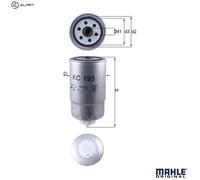 Mahle Original Fuel Filter KC195 Spin-on for Alfa Romeo GT 937 1.9D 03-10 0060673146 0077362339