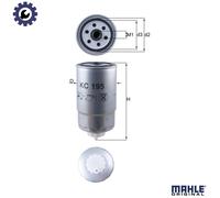 Mahle Original Fuel Filter KC195 Spin-on for Alfa Romeo GT 937 1.9D 03-10 0060673146 0077362339