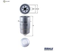Mahle Original Fuel Filter KC195 Spin-on for Alfa Romeo GT 937 1.9D 03-10 0060673146 0077362339