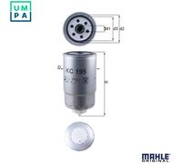 Mahle Original Fuel Filter KC195 Spin-on for Alfa Romeo GT 937 1.9D 03-10 0060673146 0077362339