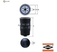 GENUINE MAHLE FUEL FILTER ELEMENT - KC226