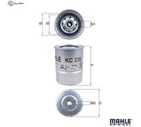 Fuel filter Spin-on Filter KC 236 KNECHT for NISSAN SUNNY SUNNY Traveller
