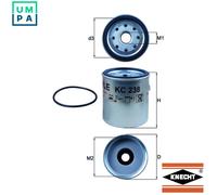 MAHLE KC 238D Fuel filter