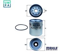 Fuel Filter fits CHRYSLER VOYAGER Mk2 2.5D 92 to 95 Mahle 04723905 05066004AA