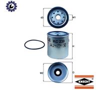 FUEL FILTER KC 238D FOR JEEP GRAND/CHEROKEE/SUV//II/Mk WAGONEER LIBERTY 2.5L