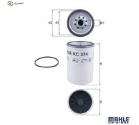 MAHLE ORIGINAL KC 374D Fuel filter