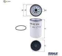 MAHLE ORIGINAL KC 374D Fuel filter