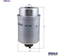 Mahle Heavy Duty Fuel Filter KC381 - Precision OE Matching Fit & High Quality
