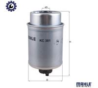 MAHLE KC 381 Fuel filter