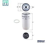 MAHLE KC505D Fuel Filter 107.9mm Diameter 231.4mm Height For MERCEDES-BENZ KAMAZ