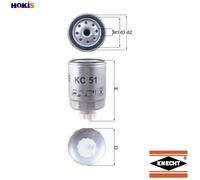 MAHLE Fuel Filter KC51 – Spin-on, 78.2mm – Fits Fiat, Peugeot, Citroen, Rover