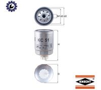 MAHLE ORIGINAL Fuel Filter Spin-on Filter KC 51 FIAT,PEUGEOT,CITROËN,DUCATO Pritsche/Fahrgestell (230),DUCATO Bus (230),DUCATO Kasten (230L)