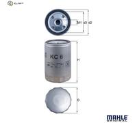 Mahle Original Fuel Filter KC6 – Fits Ammann, Ditch Witch, Gehl, Hatz, Doosan, Merlo