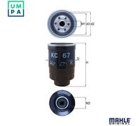 Fuel Filter fits NISSAN SUNNY 1.7D 2.0D 84 to 00 Mahle 164003S30A 164005M311 New
