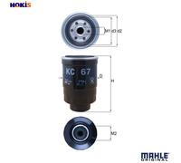 Fuel Filter fits NISSAN SUNNY 1.7D 2.0D 84 to 00 Mahle 164003S30A 164005M311 New