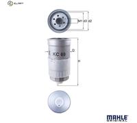 Fuel Filter KC69 Mahle 028127401A 028127435 028127435A 028127435B 028127435C New